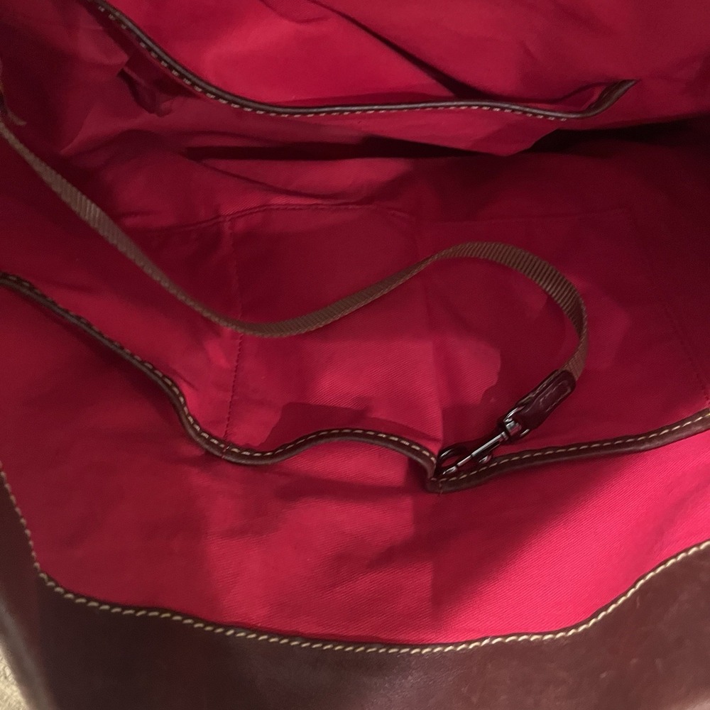 Dooney & Bourke Florentine Logo Lock Brown Leather Hobo Bag w/Dust Bag Pls Read - Picture 15 of 16